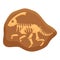 Sediment dinosaur fossil icon cartoon vector. Mud layer soil