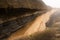 Sediment layers near de road at Teide National Park, Tenerife