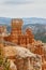 Sedimentary rock formations in bryce canyon park