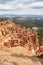 Sedimentary rock formations in bryce canyon park