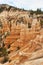 Sedimentary rock formations in bryce canyon park