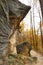 Sedimentary rock of Ritchie Ledges in Cuyahoga Valley National Park