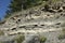 Sedimentary strata of limestone and marl in Alps