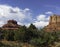 Sedona Arizona Bell Rock in the desert on a light cloudy day