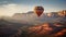Sedona, Arizona Colorful Hot Air Balloon - Generative AI