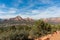 Sedona nestled between red rock buttes