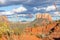 Sedona is a red rock city in Arizona, United States of America, red sandstone formations, travel USA, tourism, beautiful landscape