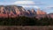 Sedona red rocks pan with afternoon clouds time lapse