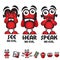 See No Evil, Hear No Evil, Speak No Evil. Robot vector