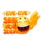 See you soon. By-bye web sticker. Yellow emoji cartoon character. Emoticon smile face