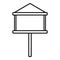 Seed bird feeders icon, outline style