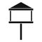 Seed bird feeders icon, simple style