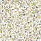 Seed growing seamless pattern - vector illustration. Background. Microgreens in sketch and freehand style. Soybean