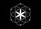 Seed of life symbol Sacred Geometry. Logo icon  Geometric mystic mandala of alchemy esoteric Flower of Life. Vector white tattoo