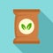 Seed plant pack icon, flat style