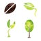 From seed to tree geometry shape design Icon Vector