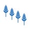 Seed, wheat plants icon. Blue vector graphics