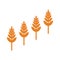 Seed, wheat plants icon. Orange color design