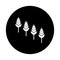 Seed, wheat plants icon. Rounded black color