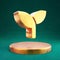 Seeding icon. Fortuna Gold Seeding symbol on golden podium