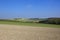 Seedling crops on the scenic Yorkshire wolds in springtime