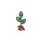 Seedling plant filled outline icon