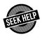 Seek Help rubber stamp