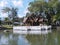 A seemingly floating temple in a pond in northern Thailand