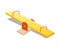 Seesaw isolated illustration