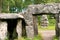 Segment of the Druid`s Temple in the Swinton Estate, Ripon, North Yorkshire, England.