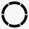 Segmented circle arrow. Circular arrow icon. Process, progres, r