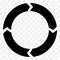 Segmented circle arrow. Circular arrow icon. Process, progres, r