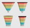 Segmented funnel illustrations