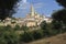 Segovia gothic cathedral and city walls. Segovia cityscape. Castile and Leon. Spain.