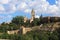 Segovia Gothic cathedral in sunny day