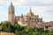 Segovia and her cathedral in gothic style, Spain