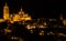 Segovia and her gothic cathedral by night, Spain
