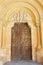 Segovia - The portal of Ronanesque church Iglesia de San Millan