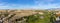 Segovia, Spain, panorama of city outskirts with the Church of La Vera Cruz and the Monastery of El Parral