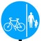 Segregated pedal cycle and pedestrian route