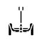 segway vehicle glyph icon vector illustration