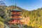 Seigantoji pagoda and Nachi falls in Wakayama, Japan