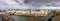 Seine embankment in Paris. View of the island  Saint-Louis, the bridge de la Tournelle and Sully Bridge. Beautiful breathtaking