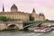 Seine River and Bateau Mouche in Paris, France