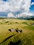 Seiser Alm, Alpe di Siusi mountain on the italian Dolomites