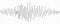 Seismogram. Earthquake chart on paper tape. Wave of seismic activity intensity. Vector Illustration