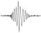 Seismogram. Recording earthquake shock activity. seismograph data. Sketch. Zigzag line. Sound wave.