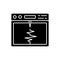 Seismograph black glyph icon