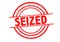 SEIZED Rubber Stamp