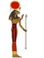 Sekhmet , isolated figure of ancient egypt deities